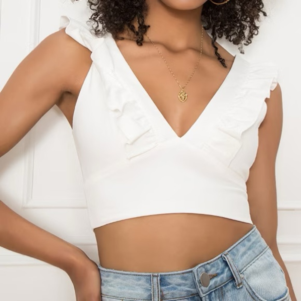 Super down Tilda Ruffle Strap Top
